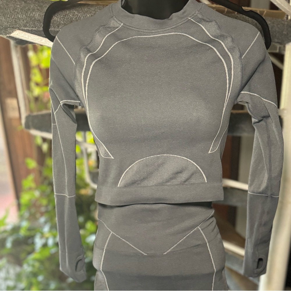 Gray Two-Piece Activewear Set